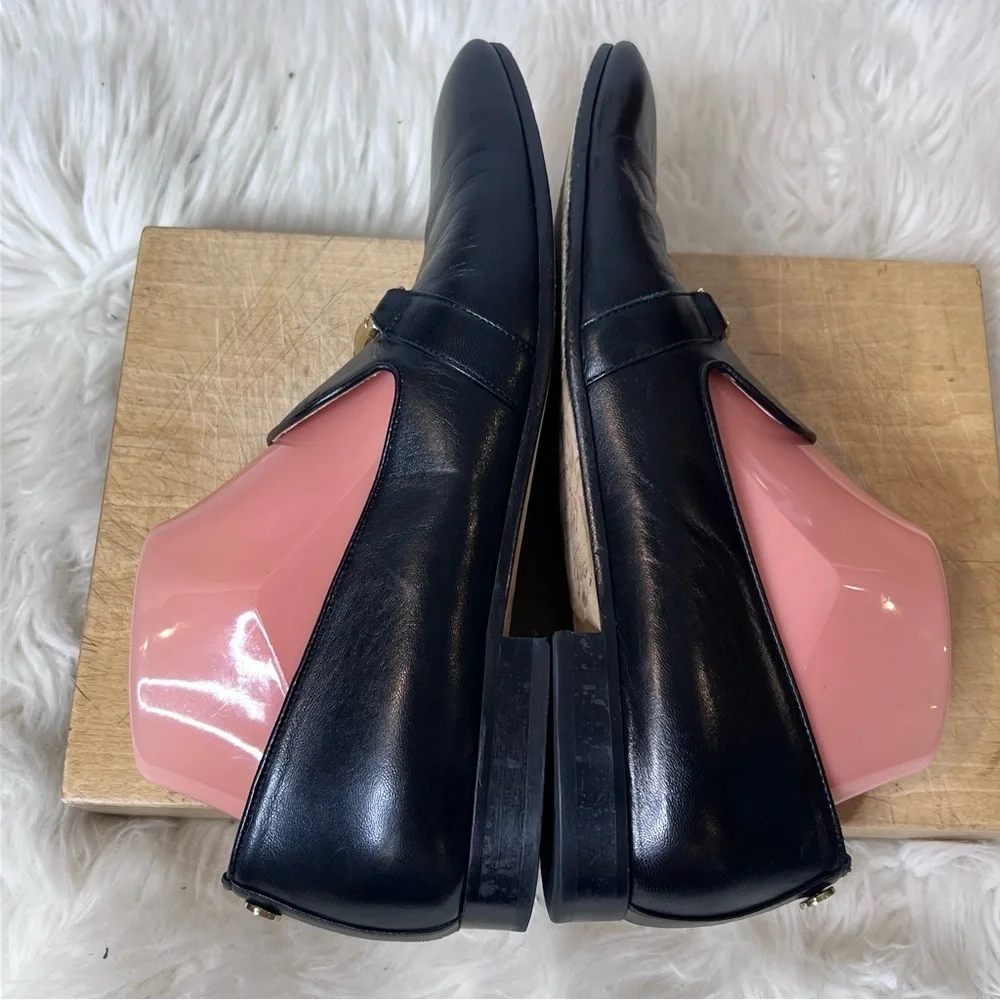 Marc Cain Black Leather Slip-On Loafers